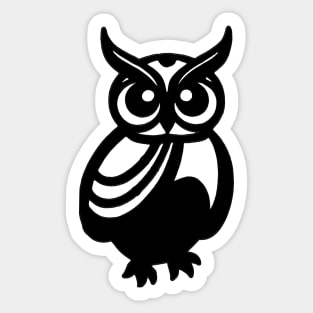 Black owl outline Sticker